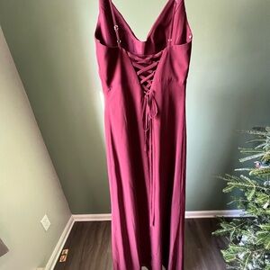 Revelry Ember Chiffon Dress (Cabernet)